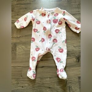 Pekkle baby girl, 3M pink Apple PJ, IMPERFECT